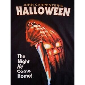 Vintage 90s Halloween Michael Myers T-Shirt Size L Horror Movie Promo